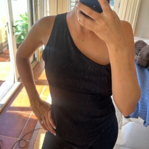 Free People Black One-Shoulder Backless Bodysuit